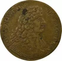 Louis XIV - Brass Token, Temple - 1679