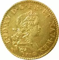 Louis XIV - Gold Louis, Mirliton with Long Palms - 1724 A Paris