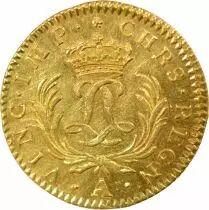 Louis XIV - Gold Louis, Mirliton with Long Palms - 1724 A Paris