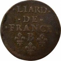 Louis XIV - Liard, Young Bust - 1657 B Acquigny