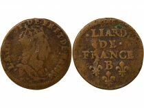 Louis XIV - Liard with Juvenile Bust - 1656 B * Pont de l\'Arche