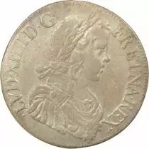 Louis XIV - Silver Ecu with Long Wick - 1648 K Bordeaux