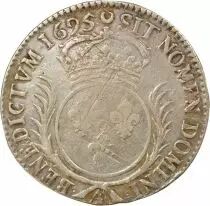 Louis XIV - Silver Ecu with Palms  - 1695 AA Metz reformed