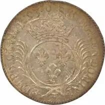 Louis XIV - Silver Ecu with Palms -1693 T Nantes, reformed
