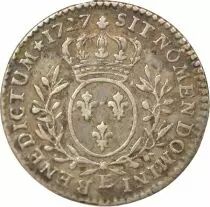 Louis XV - 1/10 Silver Ecu, with dressed up Bust - 1727 E Tours