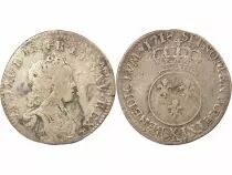 Louis XV - 1/10 Silver Ecu Vertugadin, reformed - 1718 X Amiens
