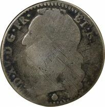 Louis XV - 1/2 Silver Ecu, with Headband - 1750 O Riom