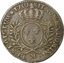 Louis XV - 1/2 Silver Ecu with Dressed up Bust - 1730 M Toulouse