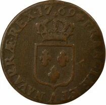 Louis XV - 1/2 Sol, with Old Head - 1769 A Paris