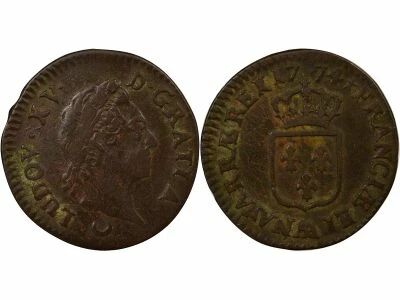 Louis XV - 1/2 Sol with Old Head - 1774 AA Metz