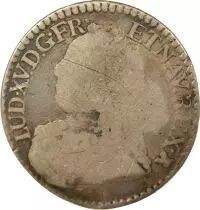 Louis XV - 1/5 Silver Ecu, with dressed up Bust - 1728 M Toulouse