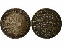 Louis XV - 20 Sols of France-Navarre - 1719 A Paris