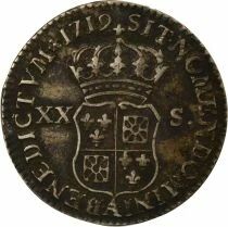 Louis XV - 20 Sols of France-Navarre - 1719 A Paris