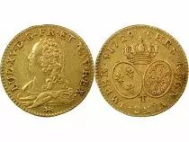 Louis XV - Gold Louis, with Dressed Up Bust - 1729 T Nantes