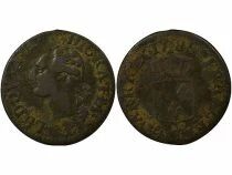 Louis XV - Liard, with Shield - 1785 T Nantes