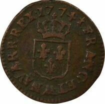 Louis XV - Liard with Old Head - 1774 AA Metz