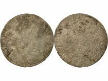 Louis XV - Silver Ecu, with dressed up Bust - 1728 & Aix