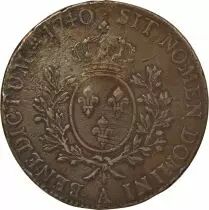 Louis XV - Silver Ecu, with Headband - 1740 A Paris