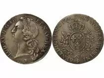 Louis XV - Silver Ecu, with Headband - 1741 9 Rennes
