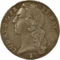 Louis XV - Silver Ecu, with Headband - 1743 T Nantes
