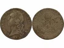 Louis XV - Silver Ecu, with Headband - 1744 E Tours