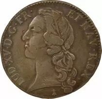 Louis XV - Silver Ecu, with Headband - 1746 9 Rennes