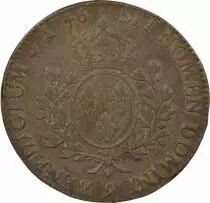 Louis XV - Silver Ecu, with Headband - 1746 9 Rennes