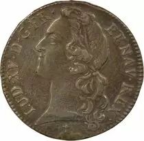 Louis XV - Silver Ecu, with Headband - 1748 N Montpellier