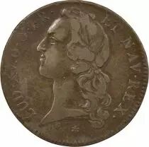 Louis XV - Silver Ecu, with Headband - 1749 C Caen