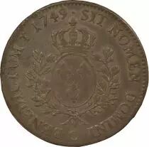Louis XV - Silver Ecu, with Headband - 1749 C Caen