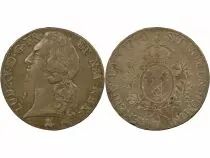 Louis XV - Silver Ecu, with Headband - 1750 T Nantes