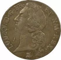 Louis XV - Silver Ecu, with Headband - 1750 T Nantes