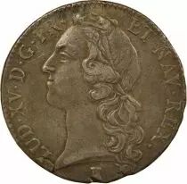 Louis XV - Silver Ecu, with Headband - 1751 T Nantes