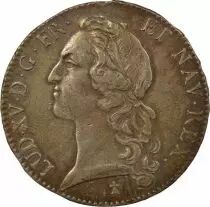 Louis XV - Silver Ecu, with Headband - 1757 9 Rennes