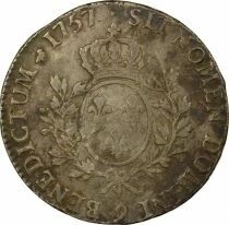 Louis XV - Silver Ecu, with Headband - 1757 9 Rennes