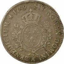 Louis XV - Silver Ecu, with Headband - 1759 A Paris