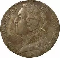 Louis XV - Silver Ecu, with Headband - 1761 O Riom