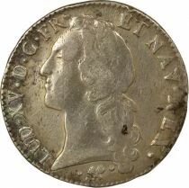 Louis XV - Silver Ecu, with Headband - 1764 L Bayonne