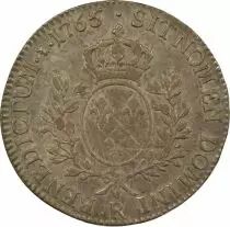 Louis XV - Silver Ecu, with Headband - 1765 R Orl&eacute;ans
