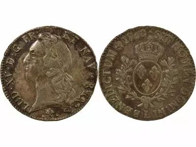 Louis XV - Silver Ecu, with Headband - 1768 L Bayonne