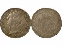 Louis XV - Silver Ecu, with Headband - 1770 E Tours