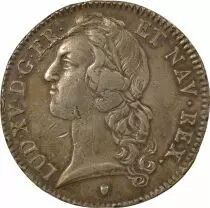 Louis XV - Silver Ecu, with Headband - 1770 E Tours