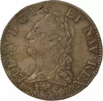 Louis XV - Silver Ecu, with Old Bust - 1773 L Bayonne