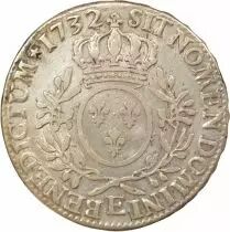 Louis XV - Silver Ecu with Dressed up Bust - 1732 E Tours