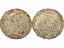 Louis XV - Silver Ecu with Headband - 1759 9 Rennes