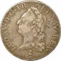 Louis XV - Silver Ecu with Old Head - 1772 A Paris