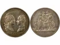 Louis XV - Silver Medal, Wedding of Louis XVI & Marie-Antoinette - 1770