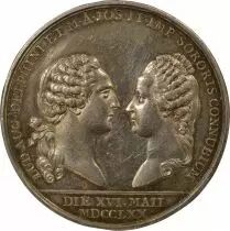 Louis XV - Silver Medal, Wedding of Louis XVI & Marie-Antoinette - 1770