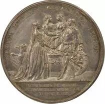 Louis XV - Silver Medal, Wedding of Louis XVI & Marie-Antoinette - 1770