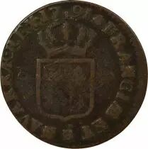 Louis XVI - 1/2 Sol, with Shield - 1791 B Rouen